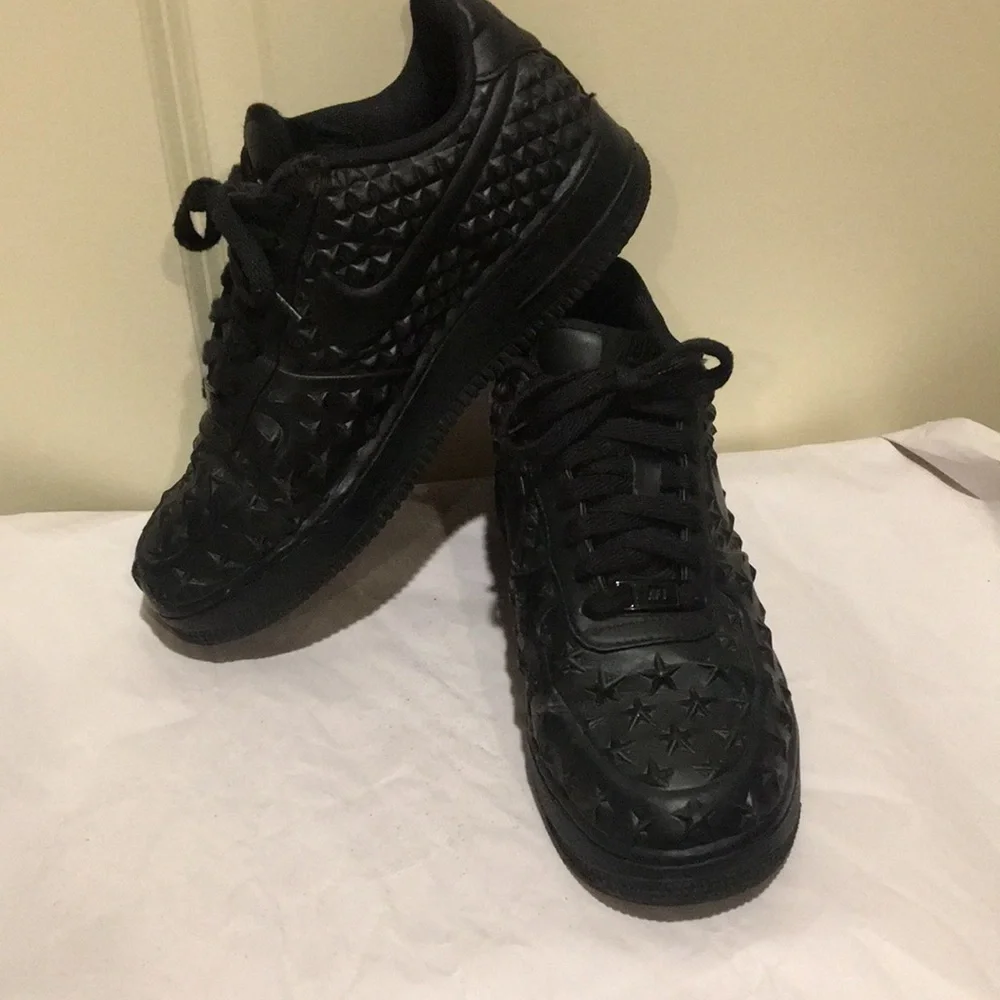 Rare! Nike Air Force 1 womens Low Independence Day Black 789204-101 size 6